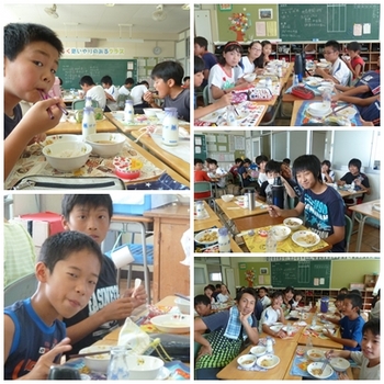 ２学期給食開始.jpg